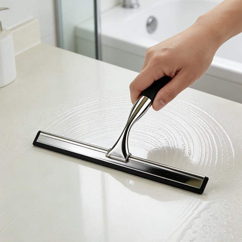 Hanging Shower Squeegee Stainless Steel Glass Cleaner Multifunctional Window Wiper Window Cleaning