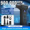 900000RPM Yeni P70 Hava Üfleyici 4 Vites Ayarlanabilir Turbo Jet Üfleyici LED Işıklı Pil Göstergeli Kablosuz Basınçlı Hava Toz Alıcı