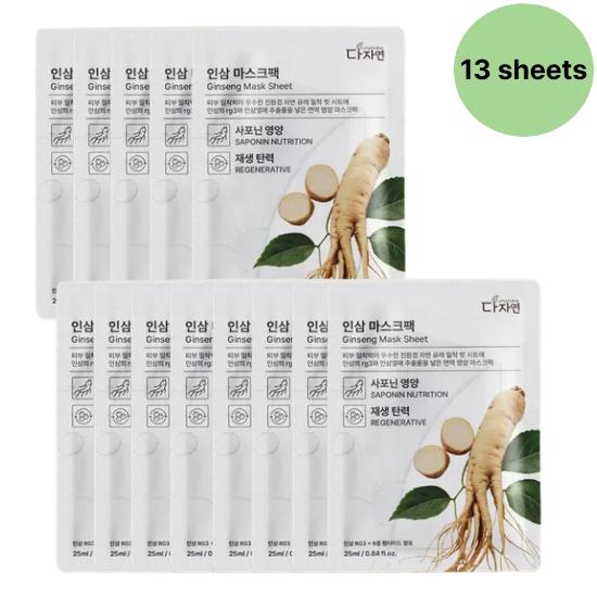 

allNATURAL Dajayeon Маска для лица с красным женьшенем 13 штук