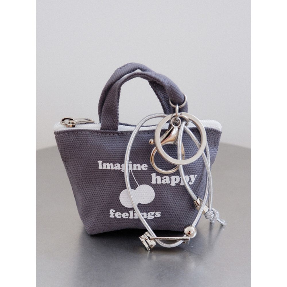 for Mini Bag Silver Chain Key Ring_Grey