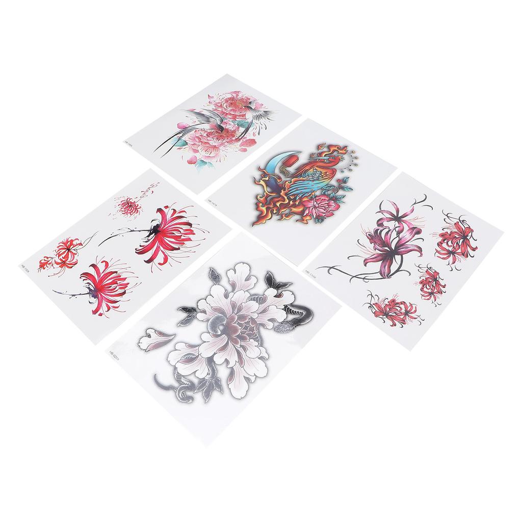Women Flower Pattern Waterproof Tattoo Sticker Arm Back Exquisite Temporary Tattoo Sticker
