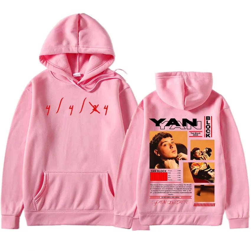 Yan Block Album Hoodie 2025 Grafikdruck Gothic Übergroße Kleidung Pullover Herren Hip Hop Trendy Ästhetische Freizeit-Sweatshirts