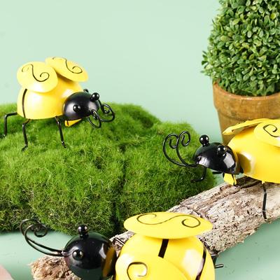4 PIÈCES/ENSEMBLE Art Décoratif en Métal Bourdon Ornement Mural d'Accent pour Jardin de Cour Arrière S8H1