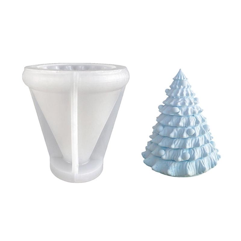 Delicate Christmas Tree Silicone Mold DIY Geometric Jewelry Holder Molds Aromatherapy Soap Casting Mould Handmade Gift