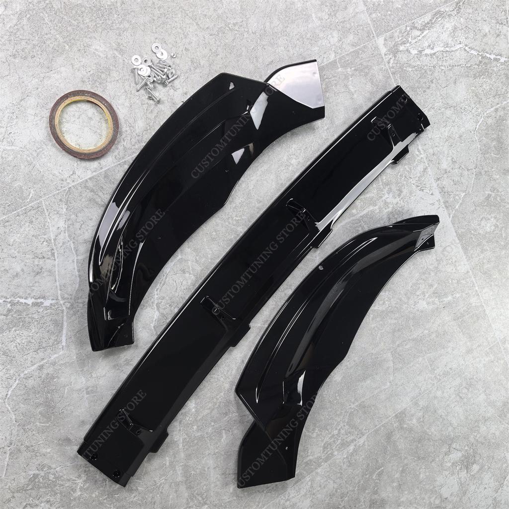 Per VW T-Roc MK1 A11 TSI/R 2019-2021 Pre-Lci 3 Pezzi Stile Maxton Spoiler Labbra Paraurti Anteriore Splitter Diffusore Kit Carrozzeria Retrofit