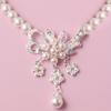 Imitation Pearl Jewelry Three-Piece Set An imitation pearl necklace A pair of faux pearl earrings