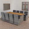 Day and Night - Day and Night Garden Dining Set 9 Pieces and Gray Synthetic Rattan Cushions