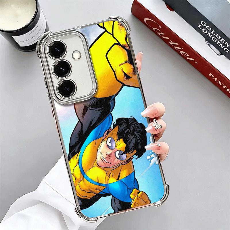 I-Invincible Anime Plating Phone Case For Samsung A17 A07 A37 A57 A16 A56 A15 A55 A14 A54 A13 A53 A26 A36 A25 A35 A24 A34 A23 A3