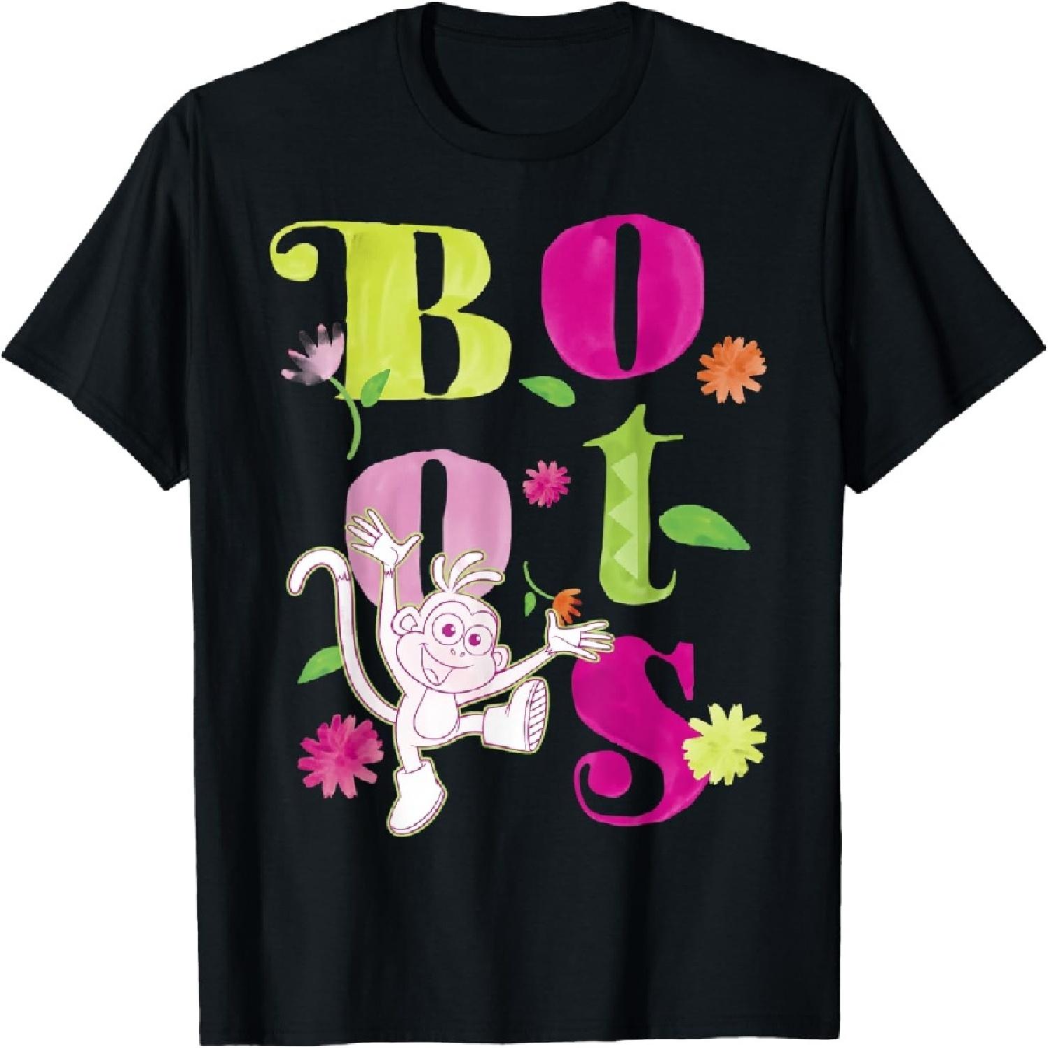 Dora the Explorer Floral Spring Boots T-Shirt S