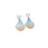 Creative Personality Asymmetrical Earrings Acrylic Gradient Fan-shaped Small Fresh Earrings