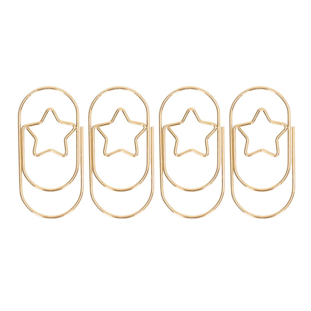 40Pcs   Paperclips Star   Rustproof Coating Multi Purpose Cute Paper Clips for Home School