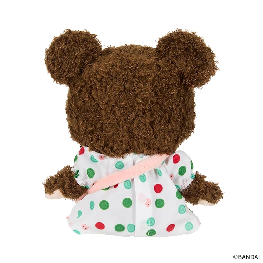 Sekiguchi The Bears' School Plush Toy, Fluffy Jackie with Cat, 622696, Size: H21 X W14 X D12cm