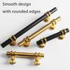 Drawer Handle Stainless Steel Anti-Corrosion Polished Surface Ergonomic Grip Stable Installation Kitchen Cabinet Handle Kitchen Cabinets Furniture