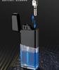 Retro Classic Transparent Gas Warehouse Lighter Grinding Wheel Open Flame Trendy Men's Gift Cigarette Accessories