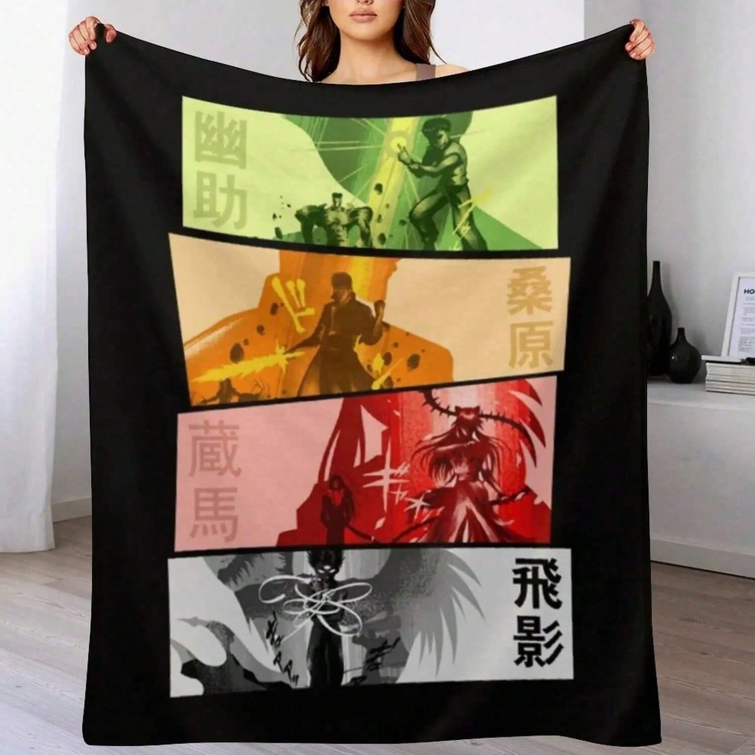 Yu Yu Hakusho T-ShirtYu Yu Hakusho Set Throw Blanket Designers Sleeping Bag Blankets S разноцветный