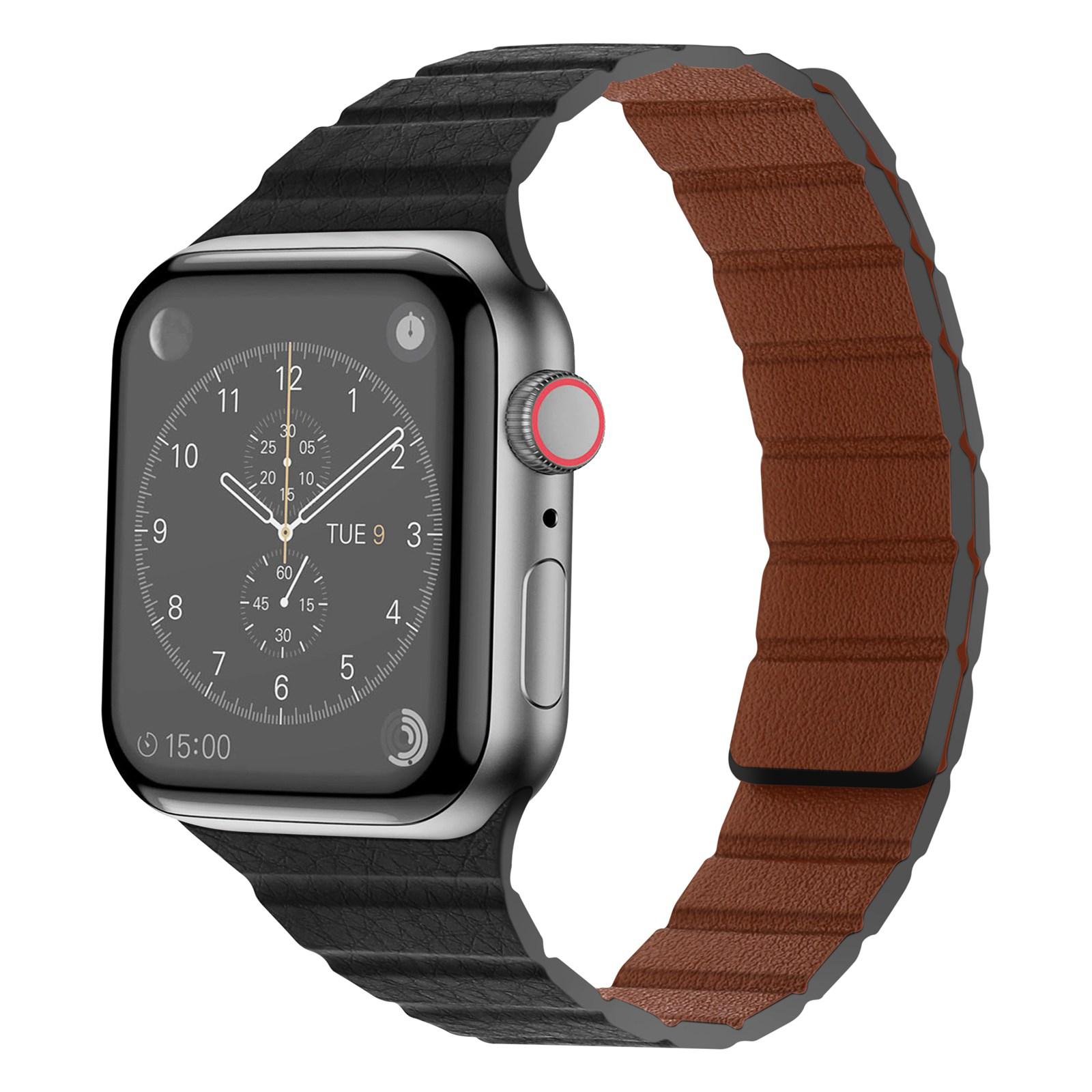

For Apple Watch Series 10 42mm/9 8 7 41mm/6 5 4 SE SE (2022) SE (2023) 40mm/3 2 1 38mm,Dual-Color Magnetic Watch Band Quick Release Watch Strap Cedar Green