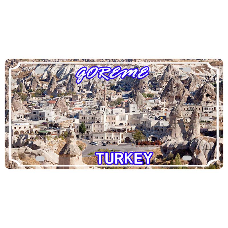 YZFQ Istanbul Turecko Cestování Město Kovový Značka Plakátová Deska Pro Zeď Restaurace Bar Řemesla Domácí Dekorace 30X15CM DC-1612A