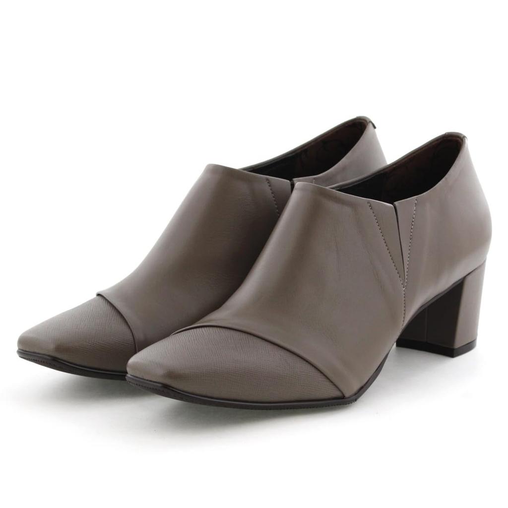 Himiko Square Toe Side Gore Pumps/643302 Gray 230