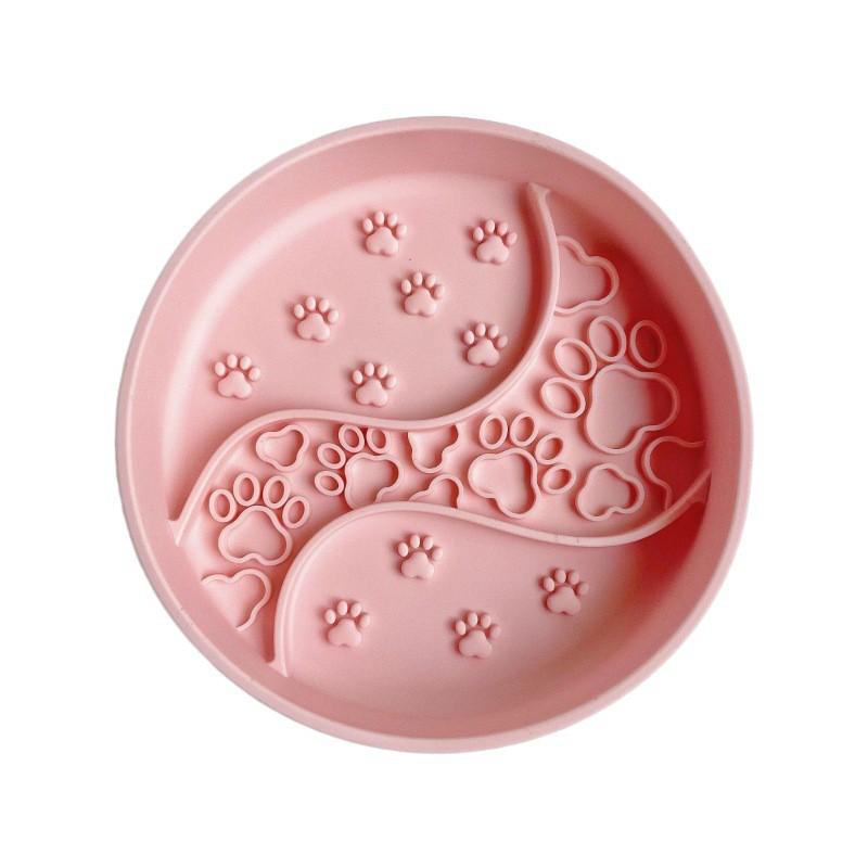 Large Medium Dog Slow Feeder Bowl With Strong Suction Base Food-Grade Silicone Anti-Tip Anti-Choke Durable Pet Feeding Dish