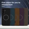 Ultra Slim Magnetic Phone Cover For Samsung Galaxy A06 A16 A26 A36 A56 Anti-Slip Leather Texture Wireless Charging Case A56 Case