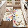 1Pcs Anti Fatigue Kitchen Rugs Spring , Happy Easter Print Waterproof Non-Slip Thick Cushioned Kitchen Mat Heavy Duty Comfort Standing Mat for Kitchen