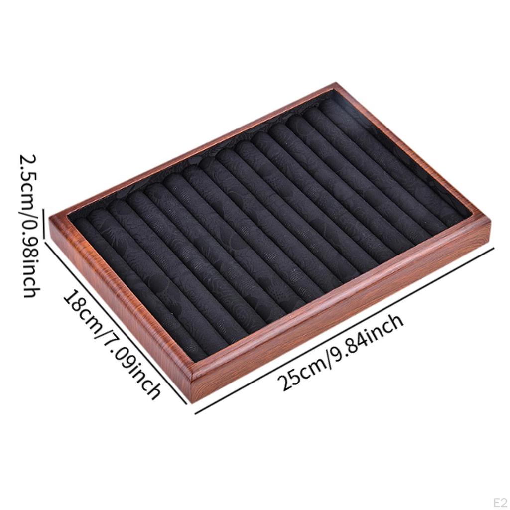 Jewelry Display Container In Wood for Women, Storage Tray Dresser Showcase