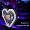 Solar Heart LED Car Light Wireless Decorative Lamp for Triangle & Rear Window Suction Cup Mount Romantic Atmosphere Night Light Auto Accessory