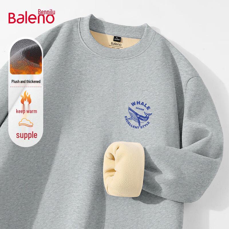 

Baleno Men s Fleece-Lined Round Neck Sweatshirt L