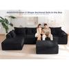132 Giant U-Shaped Modular Sectional Couch for Living Room Sofa In A Box Oversized Sofa Sleeper with Deep Seat No Assembly Requ