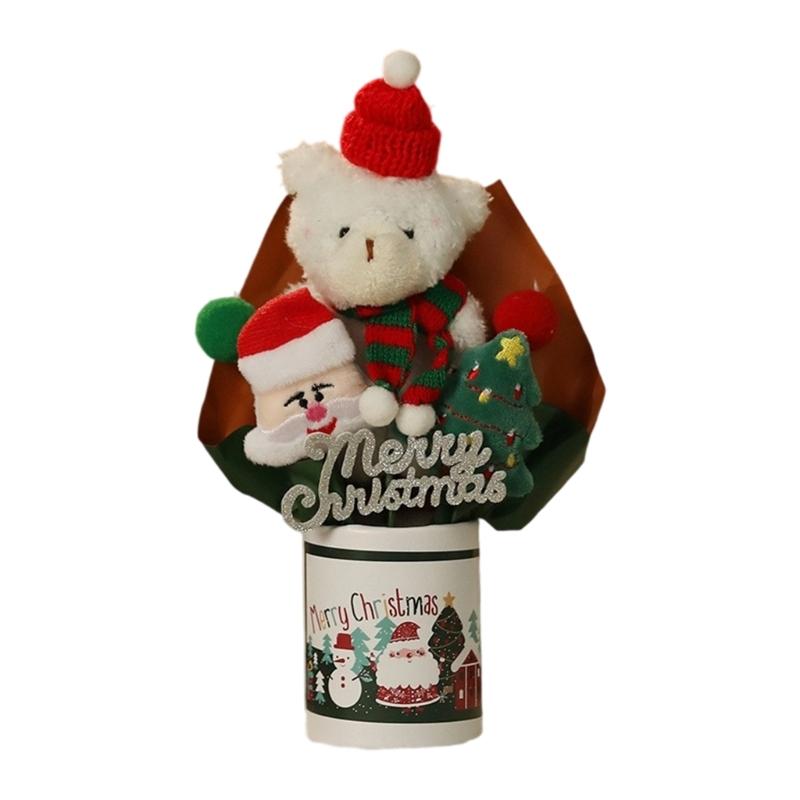 

Christmas Animals Santa Snowman Dolls Sturdy Holiday Decoration for Family Gatherings