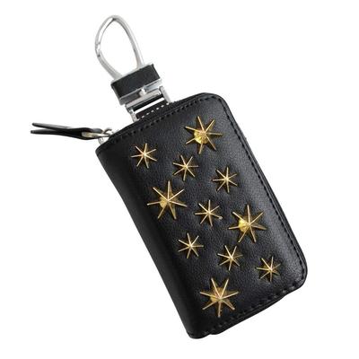 AWESOME ASK-STM02 Smart Key Case, Star Studs Series, Black X Gold