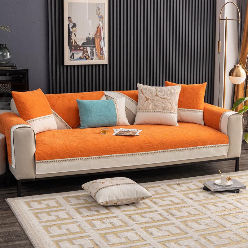 

Чехлы на диваны с жаккардовыми листьями для диванов, 3-местный синель, лоскутный чехол для дивана, подлокотник, полотенце, чехол для откидной спинки на заказ Cushion cover30x50cm