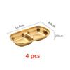 SUS 304 Stainless Steel Pepper Roast Meat Sauce Dishes bowl Separate Sushi Vinegar Soy Plates Tableware Food Seasoning Tray