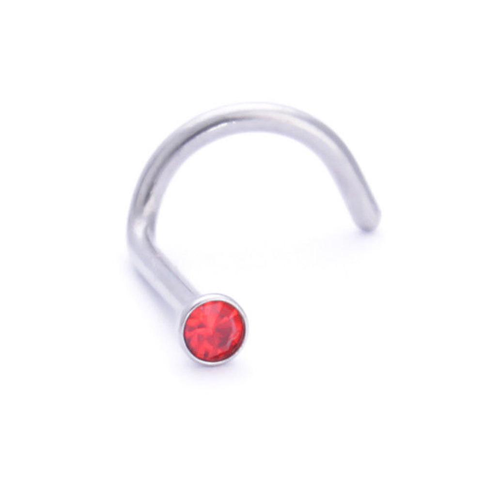 Small Surgical Steel Nose Ring Screw Gem Crystal Nose Stud Nose Hoop Piercing Small Surgical Steel Nose Ring Screw Gem Crystal Nose Stud Nose Hoop Piercing