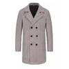 2024 Autumn/Winter Men's Plaid Woolen Coat: Mid-Length, Warm, European Size