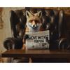 Cartoon Abstract Funny Office Animal Leader Read Newspaper Poster Canvas Painting Printing Art Picture Home Room Wall Decor Gift