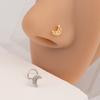 Goldener S-Stab Nasenpiercing Gebogene Nadel Einfach Vollständig mit Diamanten Stern Sichel Nischen Design Nasenpiercing Nasenschmuck