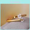 Elegant Fashion Women 18k Gold Plated Crystal Bridal Engagement Ring Various Sizes