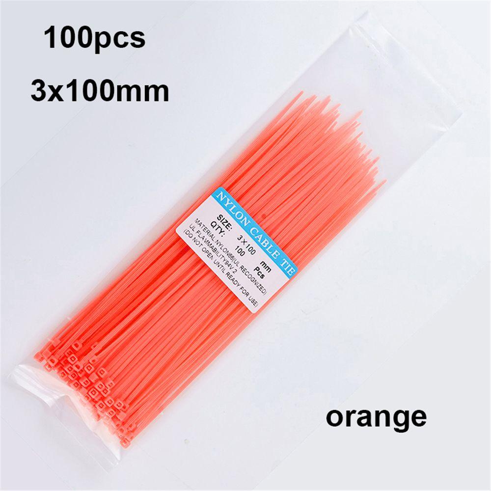 100pcs/pack Durable Self-Locking Line Finishing Bundled Zip Cable Ties Nylon Wire
