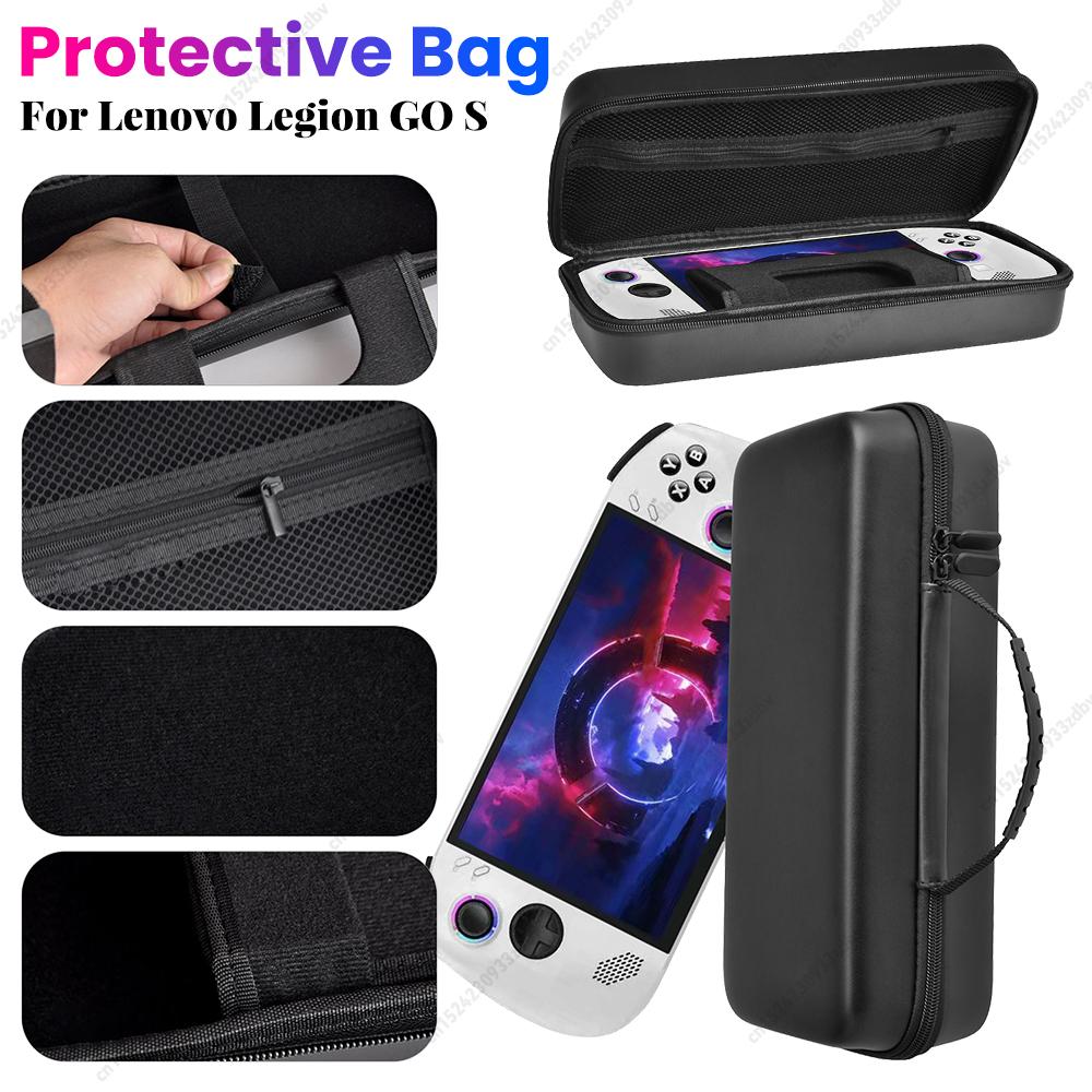 For Lenovo Legion Go S Game Consoles EVA Hard Carrying Case Anti-Drop Protective Case Waterproof Hard Shell Bag with Mesh Pocket