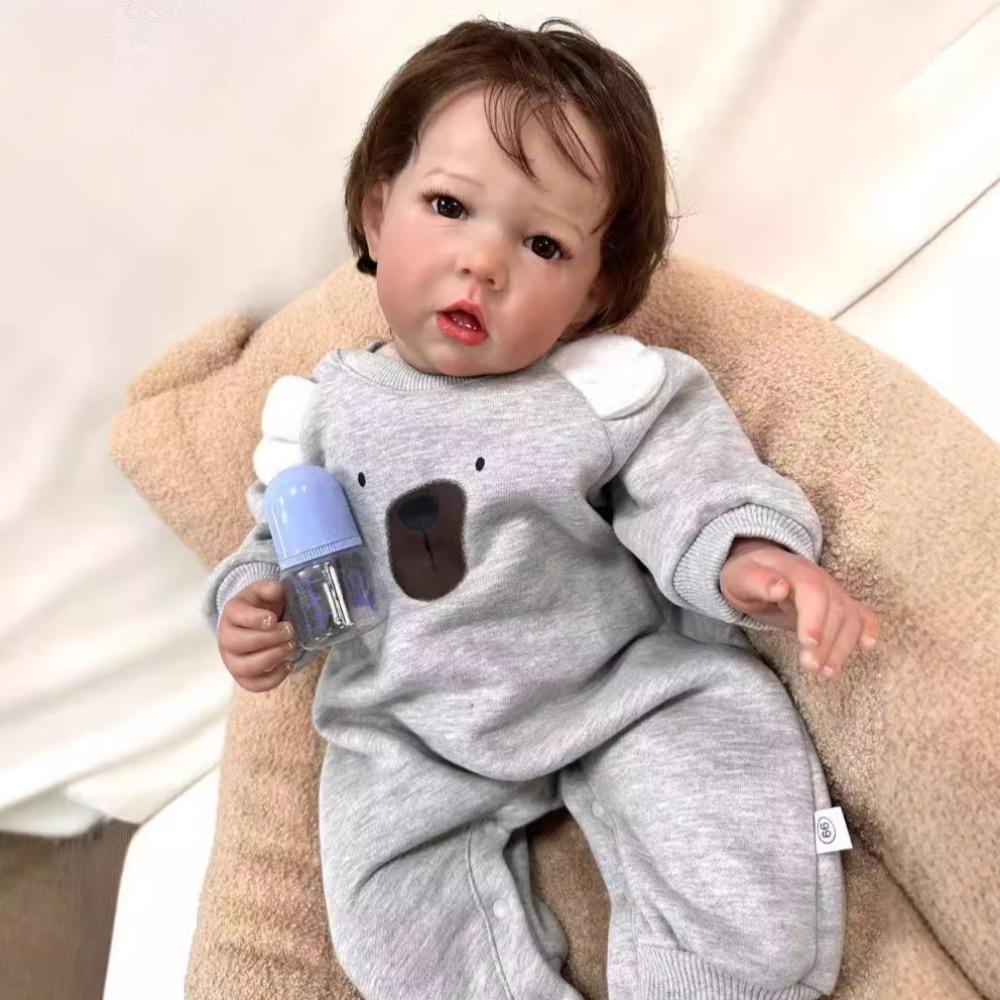 Huge 70cm Reborn Babies Dolls Liam Handmade 3D Painted High-color Simulation Doll Real Looking Cuddly Soft Cloth Body Newborn Doll for Girl and Boys