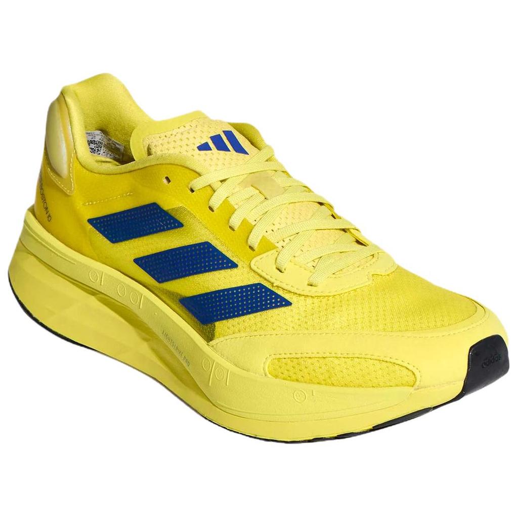 Adidas Adizero Boston 10 Comfortable Durable Supportive Non-Slip Low-Top Marathon Running Shoes Unisex sneaker Yellow Black KH7255