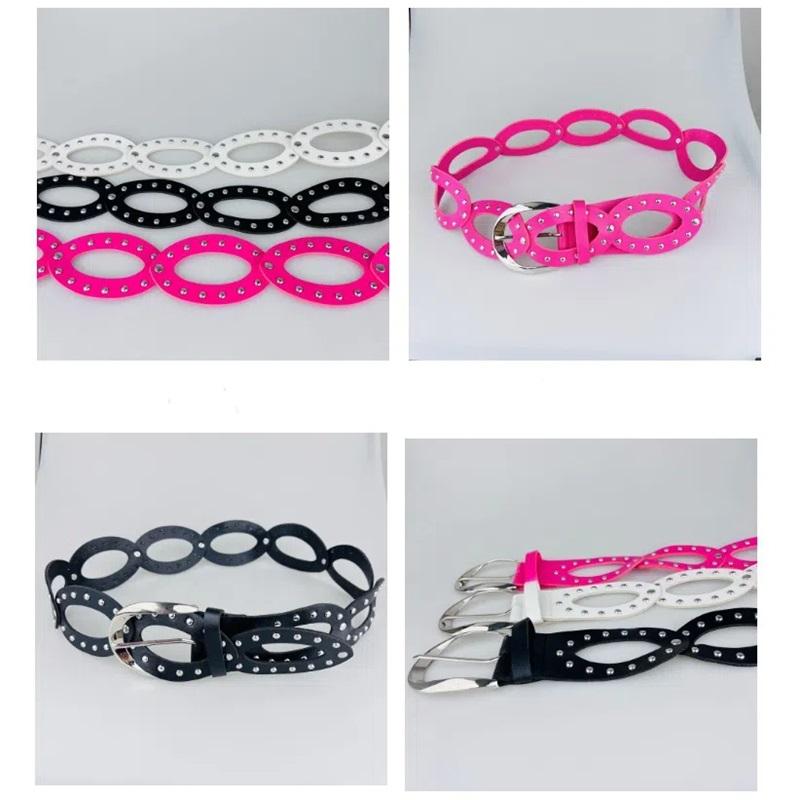 Belt Female Hundred Personality Punk 2K Alloy Rivets Wide Belt Belt Belt Belt Male Trend Prom Belt