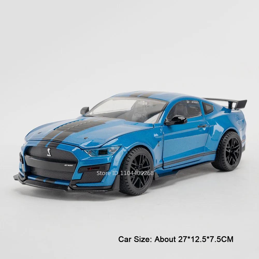 

Большой масштаб 1:18 Мустанг GT500 GTR Модель Автомобиля Игрушка Двери Открываются Звук Свет Металлический Литой Миниатюрные Модели Транспортных Средств Подарки для Мальчиков