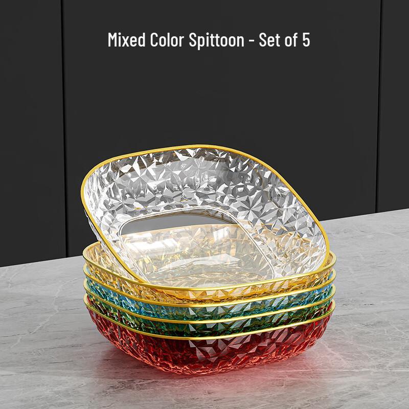 KANGMO Thickened Plastic Bone Dish Set (5-Pack)