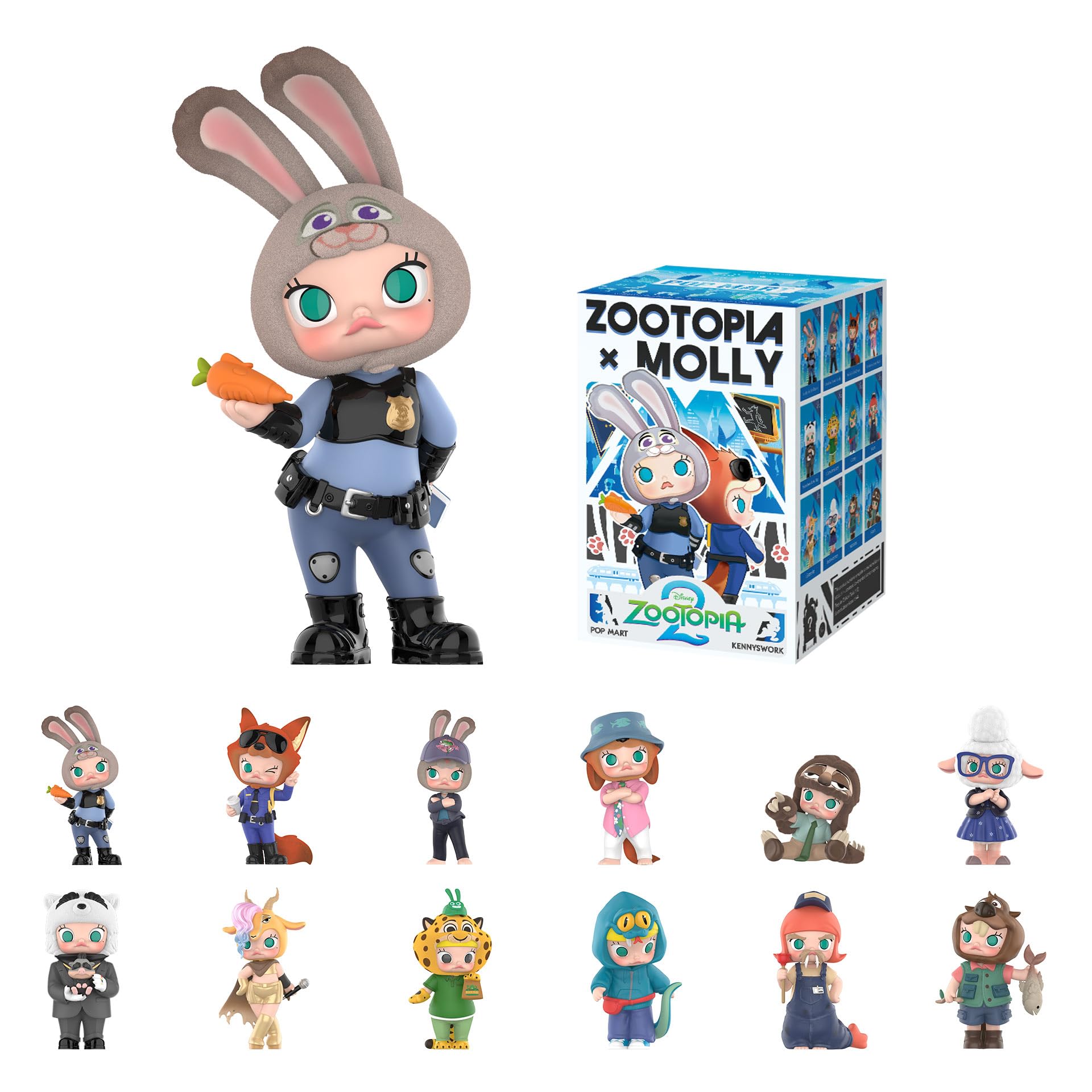 

POP MART MOLLY x Zootopia Collaboration Series Pop Mart Gachapon Blind Box Figure Plastic Model Premium Toy Soft Vinyl Original Character Birthday