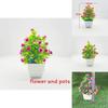 Fake Rose Flower Pot With Plastic Material For Bedroom And Reception Area Decor