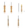 Weaving Wooden Handle Poke Embroidery Needles Threader Set Knitting Embroidery Pen Sewing Tools