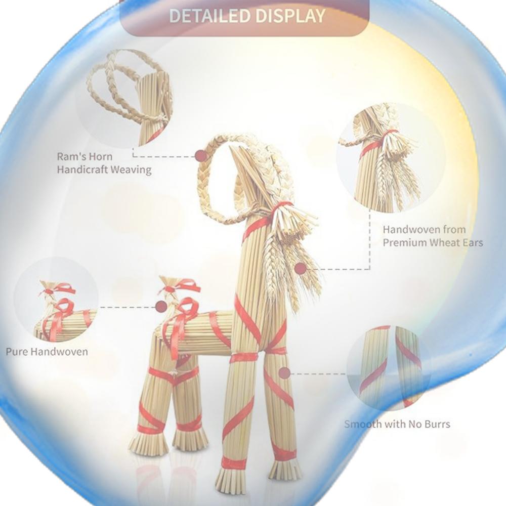 Handmade Julcock Yule Goat Messenger Swedish Straw-Woven Christmas Goat for Indoor Kitchen Bedroom Decor China Mainland