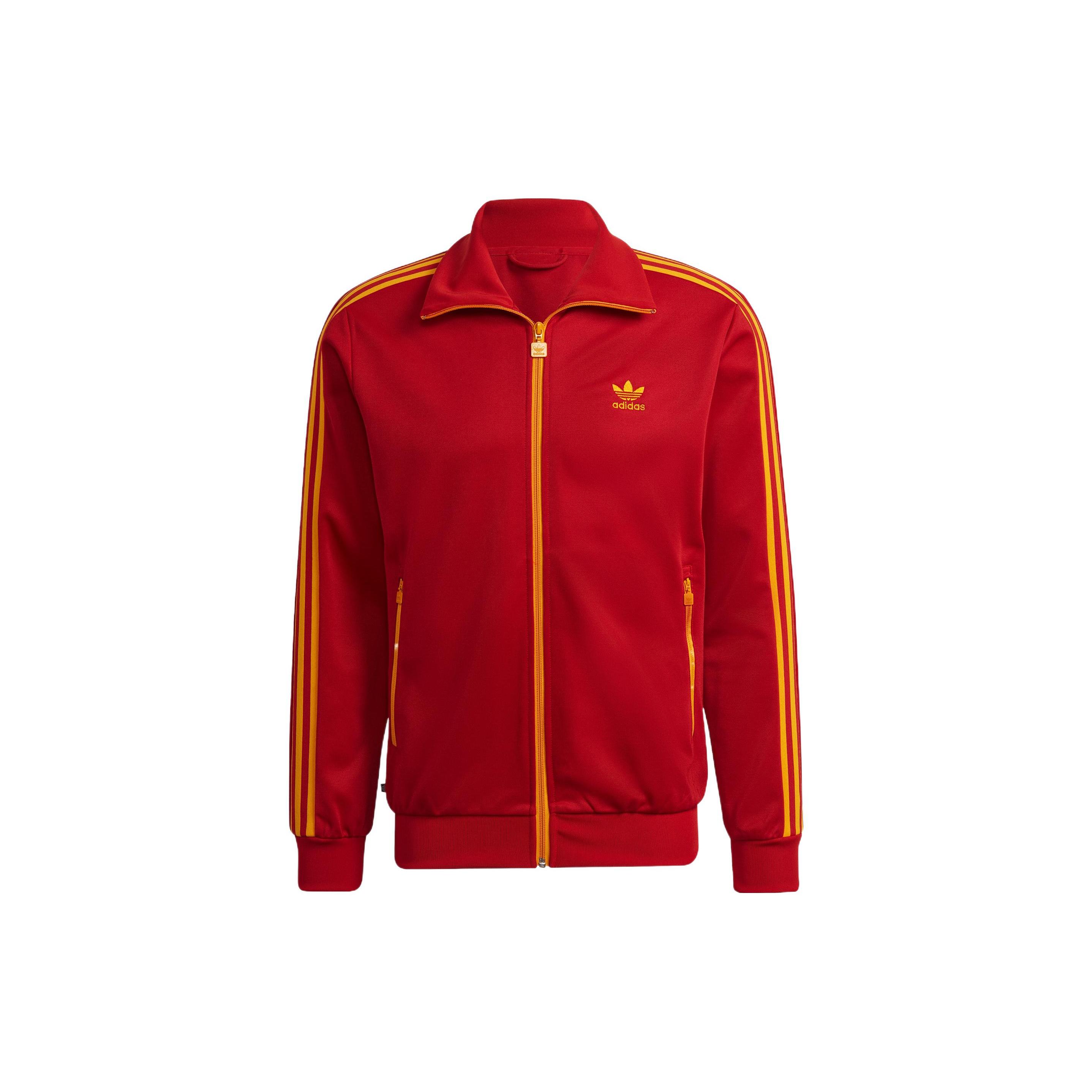 adidas originals Men s Lifestyle Beckenbauer Track Jacket Red HK7407 M